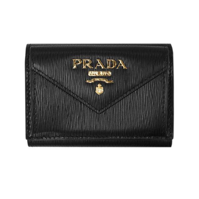 PRADA - 【新品】プラダ 三つ折り財布 1MH021 ヴィテッロ ムーブ ネロ ブラック