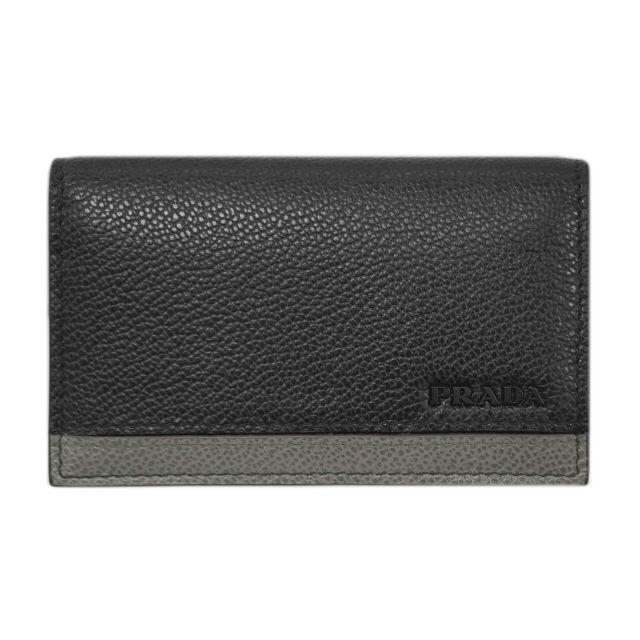 日本限定モデル】 PRADA ブラック+グレー 2MC122 カードケース 【新品