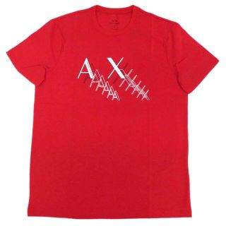 アルマーニエクスチェンジ(ARMANI EXCHANGE)の【新品】A/X Tシャツ ロゴプリント レッド Lサイズ 04055(Tシャツ/カットソー(半袖/袖なし))