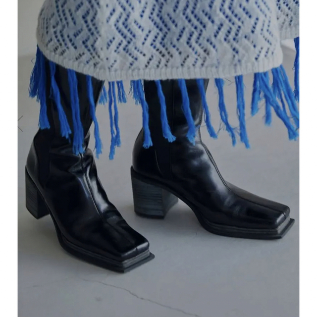 SQUARE TOE SIDE GORE BOOTS yamando.id