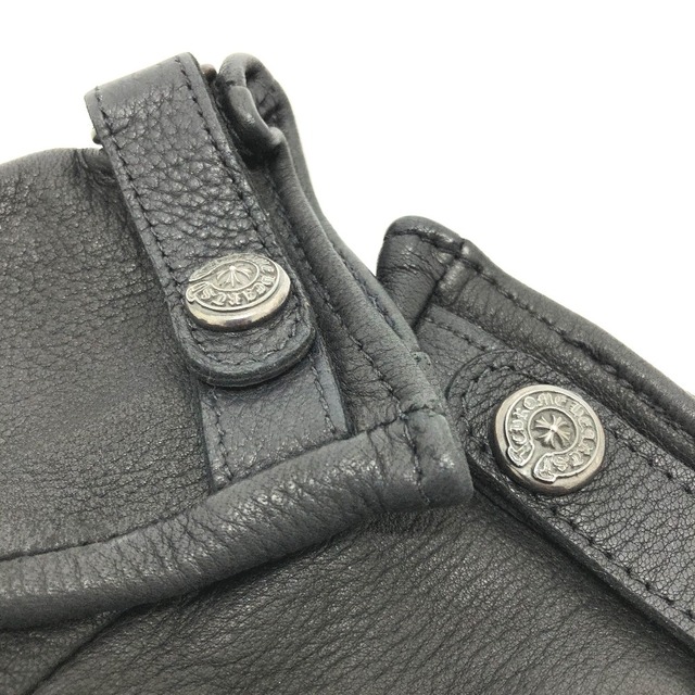 独特な Chrome Hearts 美品 ブラック レザー 手袋 グローブ ホースシュー HEARTS CHROME クロムハーツ - 手袋