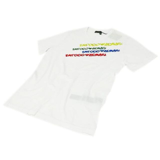 Emporio Armani(エンポリオアルマーニ)の【新品】エンポリオ アルマーニ Tシャツ ロゴ ホワイト Sサイズ 04513 メンズのトップス(Tシャツ/カットソー(半袖/袖なし))の商品写真