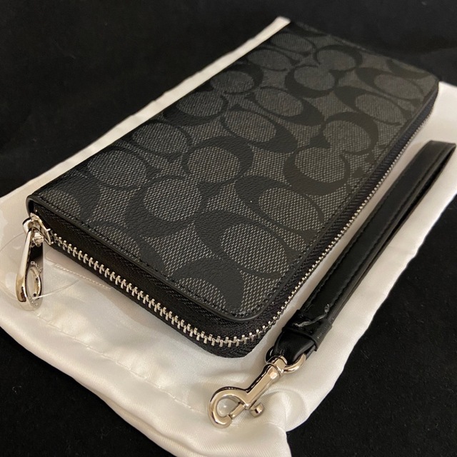 COACH - 贈り物にも☆コーチ 財布 新作 ブラック×チャコール メンズ