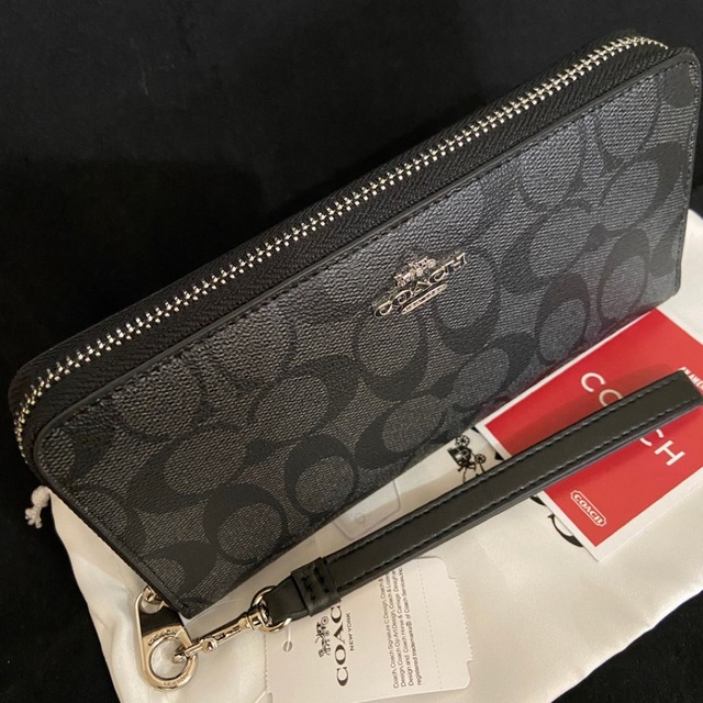 COACH - 贈り物にも☆コーチ 財布 新作 ブラック×チャコール メンズ
