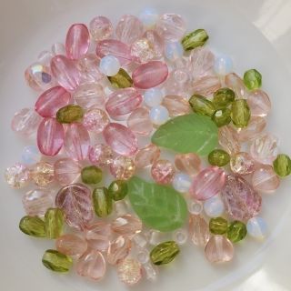 チェコビーズセット 桜まつり(各種パーツ)