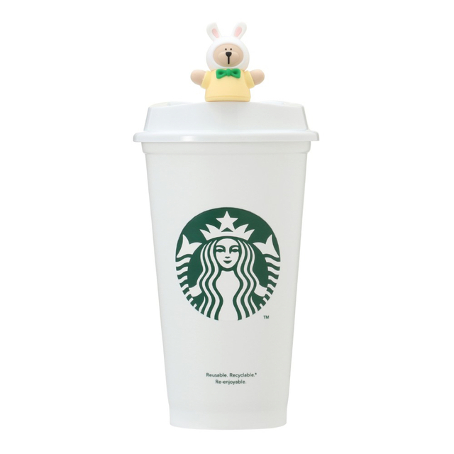 Starbucks Coffee(スターバックスコーヒー)のスタバ 新品未開封 リユーザブルカップ専用ドリンクホールキャップベアリスタ インテリア/住まい/日用品のキッチン/食器(その他)の商品写真