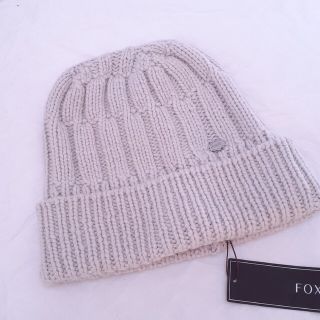 FOXEY - フォクシーカシミヤタグありニット帽。FOXEYの通販｜ラクマ