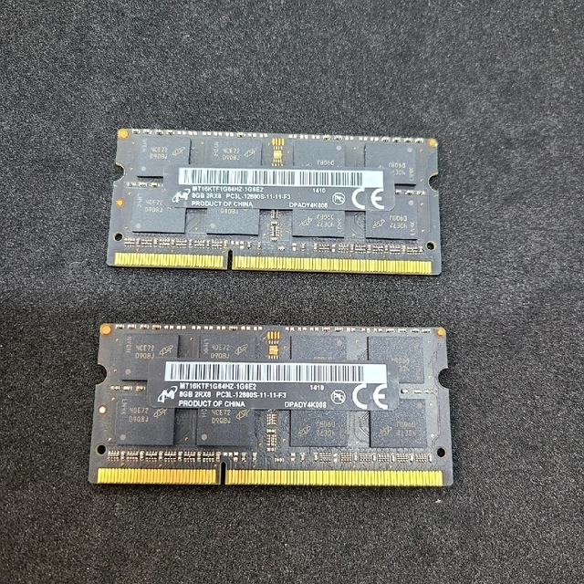 メモリー　PC3L-12800S　8GB〜2枚組　12-26-2