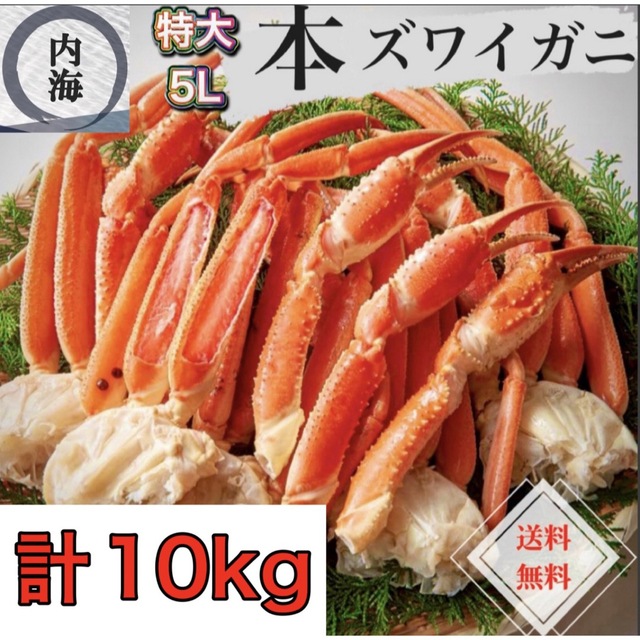 魚介年末用 ボイル済み 本ズワイガニ 10kg