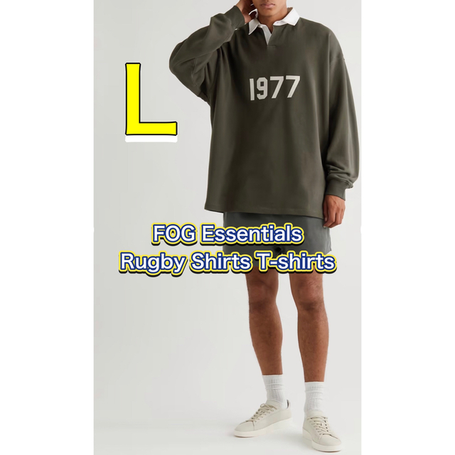 FEAR OF GOD(フィアオブゴッド)のFOG Essentials エッセンシャルズ ラガーシャツ オフ ブラック L メンズのトップス(Tシャツ/カットソー(七分/長袖))の商品写真