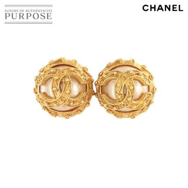 CHANEL シャネル 94A ココマーク フェイクパール イヤリング-