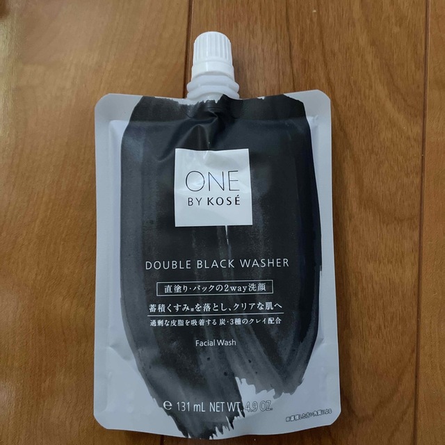 ONE BY KOSE（KOSE）(ワンバイコーセー)のONE BY KOSE ダブル ブラック ウォッシャー(140g)未使用 コスメ/美容のスキンケア/基礎化粧品(洗顔料)の商品写真