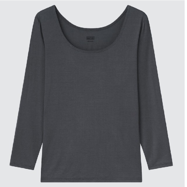 UNIQLO(ユニクロ)のUNIQLO ヒートテックUネックT(八分袖)　Mサイズ　WOMAN レディースの下着/アンダーウェア(アンダーシャツ/防寒インナー)の商品写真