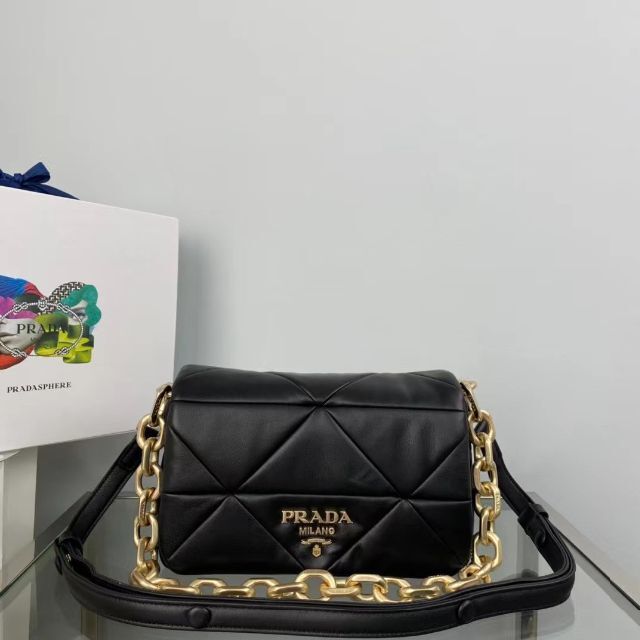格安saleスタート】 PRADA - PRADA パデッドナッパレザー ショルダー
