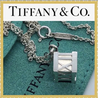 ティファニー(Tiffany & Co.)の美品　Tiffanyティファニーアトラス キューブネックレス　シルバー925(ネックレス)