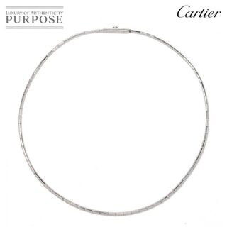 カルティエ(Cartier)のカルティエ Cartier チューブ オメガ ネックレス 35cm K18 WG ホワイトゴールド 750 VLP 90174150(ネックレス)
