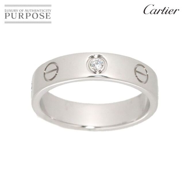 Cartier - カルティエ Cartier ミニラブ #48 ダイヤ 1P リング K18 WG ホワイトゴールド 750 指輪 【証明書付き】VLP 90176298