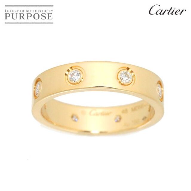 Cartier - カルティエ Cartier ミニラブ #48 リング ダイヤ 8P  K18 YG イエローゴールド 750 指輪 【証明書付き】VLP 90177304