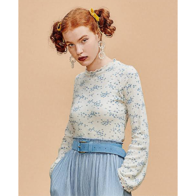 POPPY あさぎーにょ ブルーリボンシースルートップス ハイネック POPPY あさぎーにょ ブルーリボンシースルートップス ハイネック
