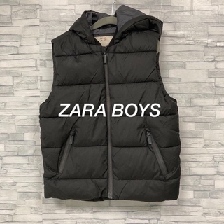 ザラ(ZARA)のZARA BOYS ザラボーイズ　アウター　ダウンベスト　ブラック　130(ジャケット/上着)