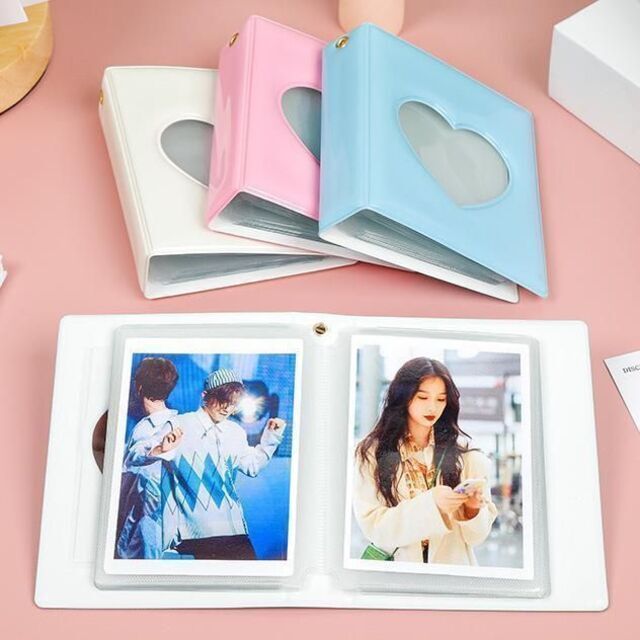 史上一番安い史上一番安いコレクトブック 韓国 白 ハート トレカケース カードアルバム アイドル 推し活 ファイルバインダー 