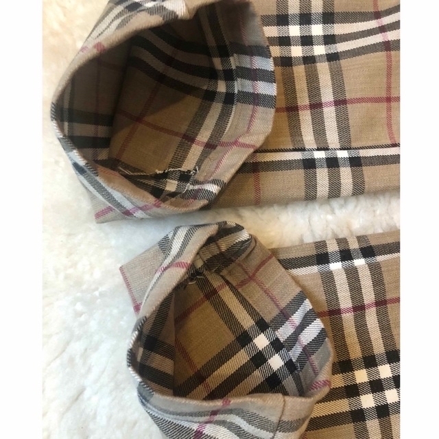 BURBERRY(バーバリー)の美品本物バーバリーBurberry上質コットンチェック柄デニム地パンツ♫ レディースのパンツ(デニム/ジーンズ)の商品写真