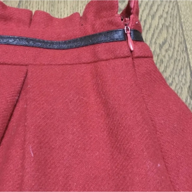 【Rew de Rew】フレアスカート ウール　赤 レディースのスカート(ひざ丈スカート)の商品写真