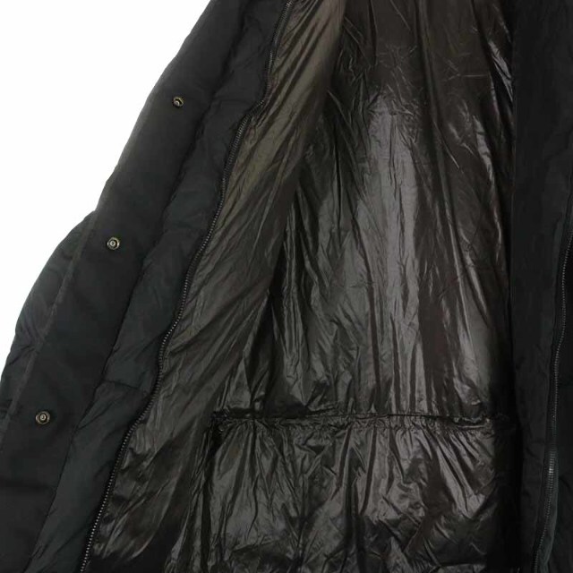UNIQLO(ユニクロ)のUNIQLO ＋J 21AW ダウンロングコート ジップアップ フード L 黒 レディースのジャケット/アウター(ダウンコート)の商品写真