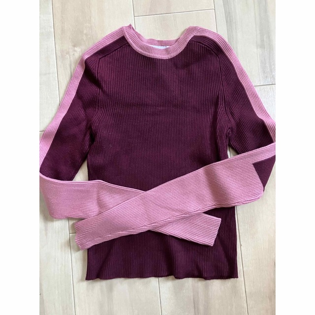 【ZARA】タイトセーター ボルドー くすみピンク