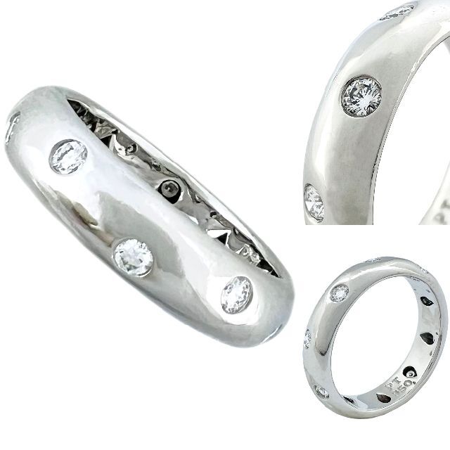 Tiffany & Co. - ティファニー　リング　ドッツ　ダイヤモンド　Pt950　プラチナ　6.5号　指輪