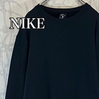 ナイキ(NIKE)の【激レア】ナイキ　スウェット　サイドデザイン　バック刺繍ロゴ　ゆるだぼ　ブラック(スウェット)