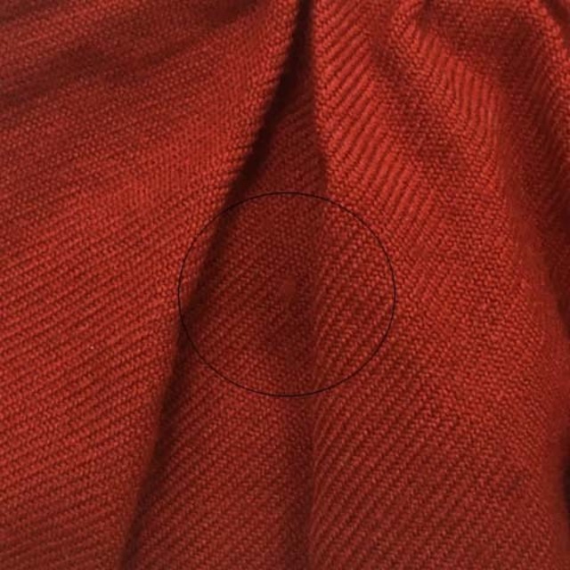 ef-de(エフデ)のエフデ スカート フレア ギャザー 膝丈 無地 ウール 9 赤 レッド レディースのスカート(ひざ丈スカート)の商品写真