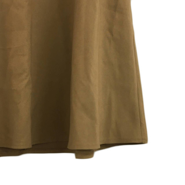 INDIVI(インディヴィ)のインディヴィ スカート フレア 膝丈 無地 40 茶 ベージュ ブラウン レディースのスカート(ひざ丈スカート)の商品写真