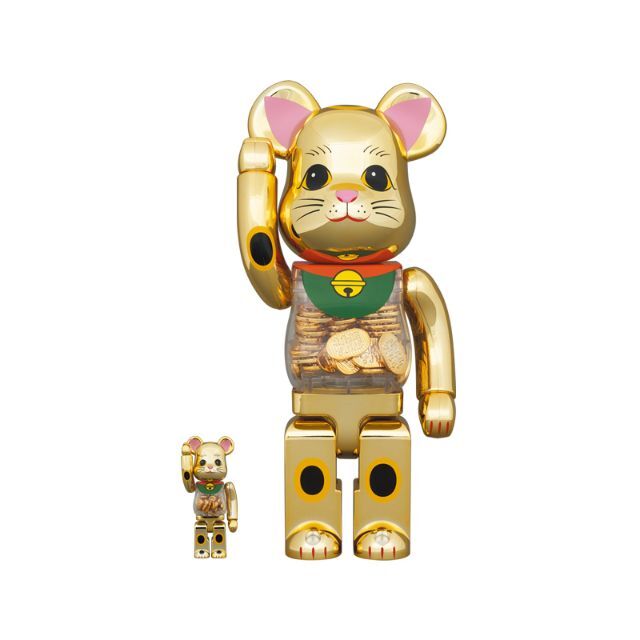 ベアブリックBE@RBRICK 招き猫 小判 100％ & 400％