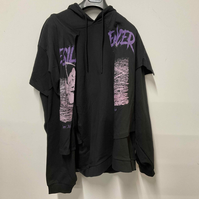 RAF SIMONS - RAF SIMONS 22SS レイヤードフーディ パーカー