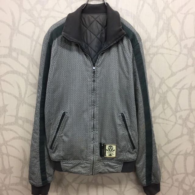 激レア BURBERRY BLACK LABEL デカロゴ フルジップブルゾン-