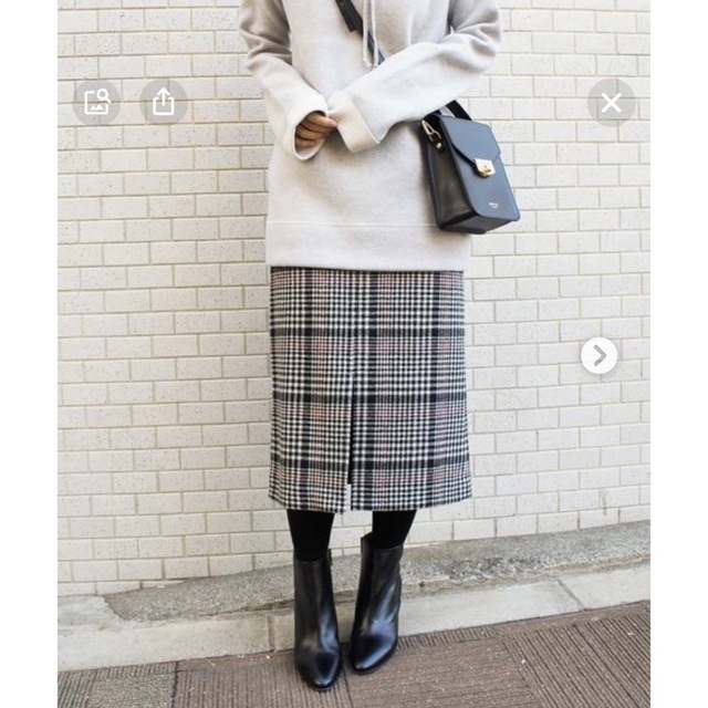Spick&Span Wポケットチェックタイトスカート
