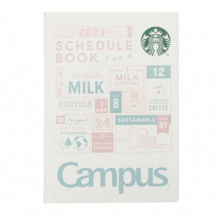 スターバックスコーヒー(Starbucks Coffee)の2023スターバックスキャンパススケジュールブック　ホワイト(カレンダー/スケジュール)