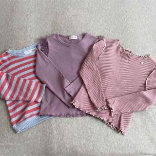 プティマイン(petit main)のプティマイン ZARA ビールーム トップス 100 92 3枚セット(Tシャツ/カットソー)