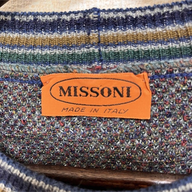 MISSONI 総柄ニット キノコ ウール モヘア混 イタリア製 個性的