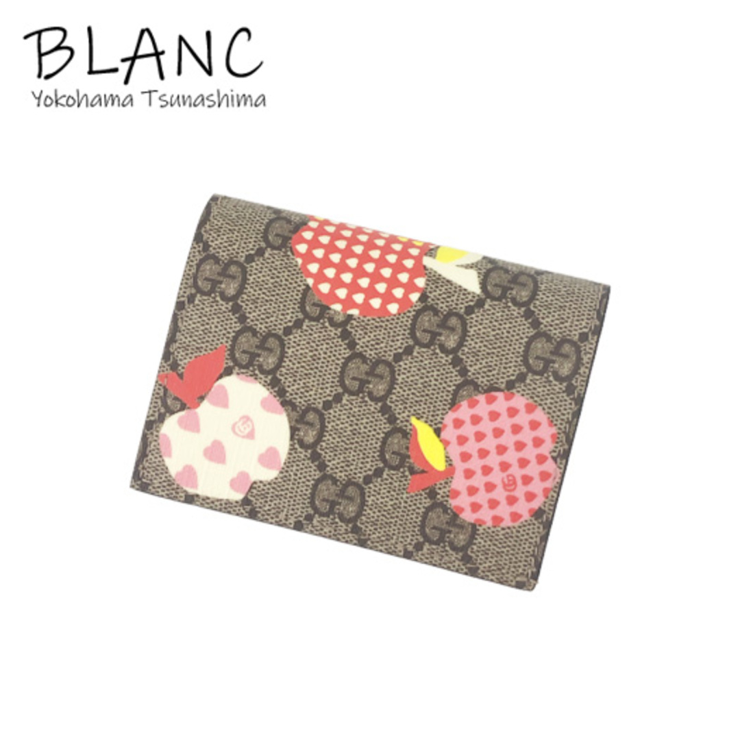 Gucci - グッチ レ ポム 二つ折り財布 アップル GGスプリーム レザー