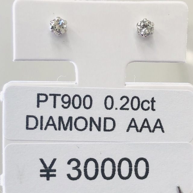 DE-23222 PT900 ピアス ダイヤモンド 0.20ct