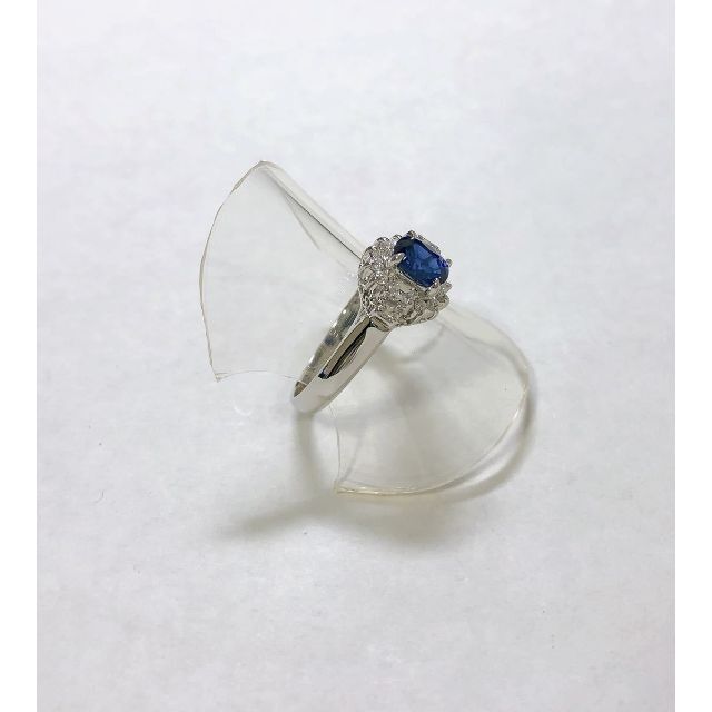 ☆鑑別結果付☆ Pt900 サファイヤダイヤモンドレディースリング #12 レディースのアクセサリー(リング(指輪))の商品写真