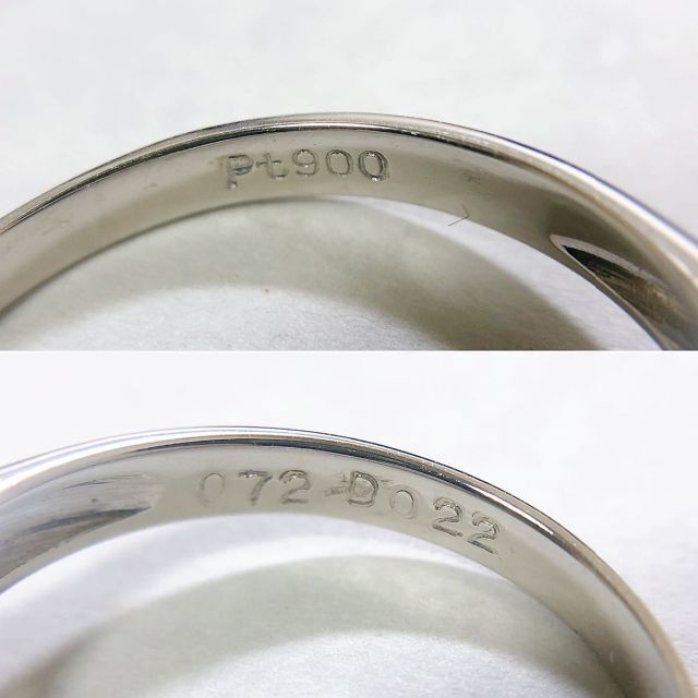 ☆鑑別結果付☆ Pt900 サファイヤダイヤモンドレディースリング #12 レディースのアクセサリー(リング(指輪))の商品写真