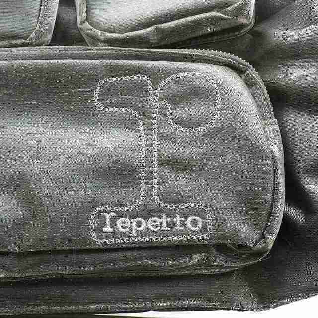 repetto(レペット)のレペット Repetto ボストンバック ハンドバッグ ロゴ刺繍 シルバー色 レディースのバッグ(ボストンバッグ)の商品写真