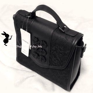 [新品] チャイナ釦デザインバッグ 黒 axes famme POETIQUE