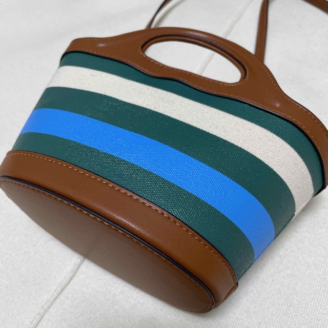 MARNI】TROPICALIAミニバスケットバッグ ストライプショルダー www ...