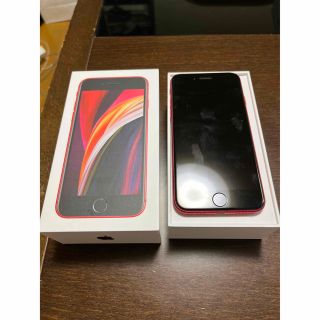 アイフォーン(iPhone)のアップル iPhoneSE 第2世代 64GB レッド　美品　SIMフリー(スマートフォン本体)