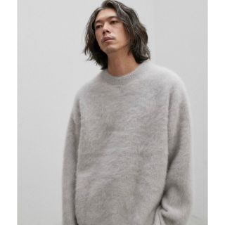LIDNM FOX CASHMERE KNIT / ICE GRAY-