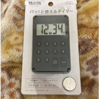 タニタ(TANITA)の新品　タニタ　キッチンタイマー　TD-415ブラック　黒　マグネット(調理道具/製菓道具)